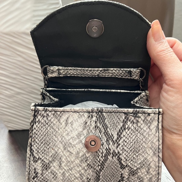 GUESS Python Print Micro Mini Top Handle Crossbody Bag - Picture 7 of 11